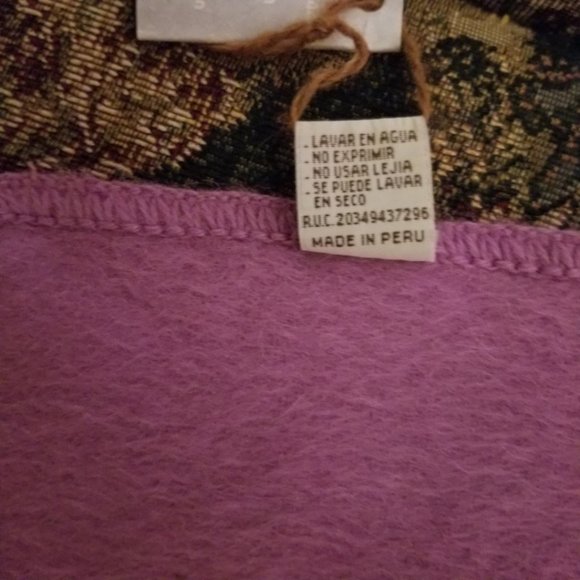 Soft warm, alpaca wool blend, woven scarf, purple, not itchy Alpaca Camargo Peru - Picture 4 of 6